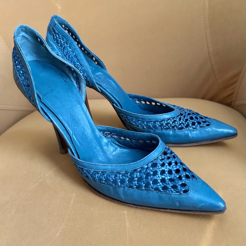BALENCIAGA -Woven Leather Heels - 6.5 - Picture 5 of 8